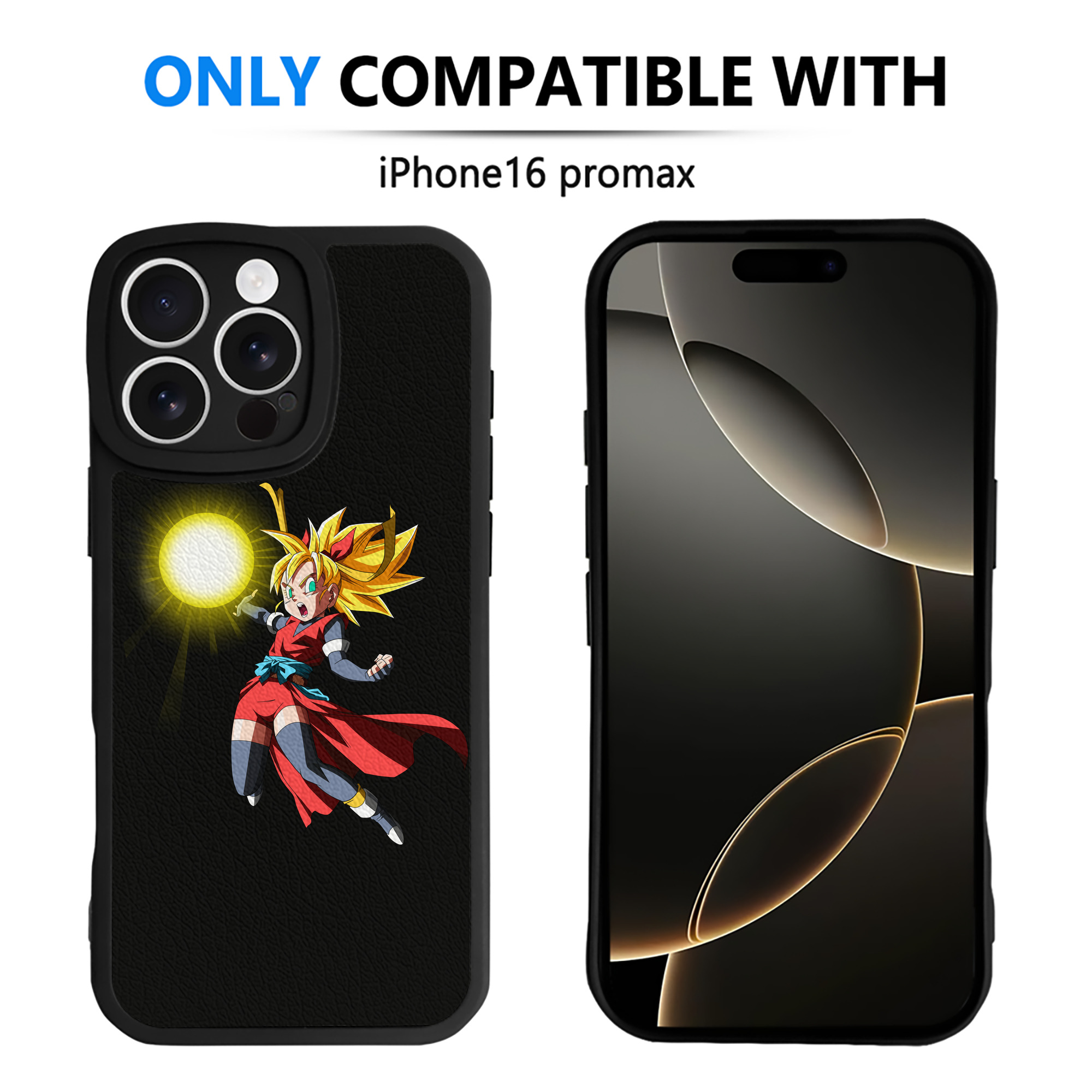 （画像用） ドラゴンボール カリフラ DRAGON BALL Caulifla 【iPhone 16シリーズ対応】シリコンスマホケース（レザー調） 材質：シリコン